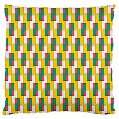 Connected Rectangles Pattern Large Cushion Case (two Sides) by LalyLauraFLM