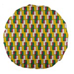 Connected rectangles pattern Large 18  Premium Round Cushion  Front