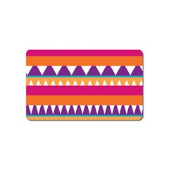 Stripes And Peaks Magnet (name Card) by LalyLauraFLM