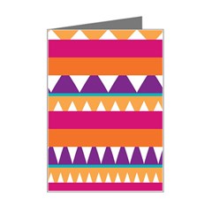 Stripes And Peaks Mini Greeting Card by LalyLauraFLM