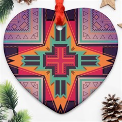 Tribal Star Ornament (heart) by LalyLauraFLM