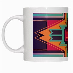 Tribal Star White Mug by LalyLauraFLM