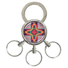 Tribal Star 3-ring Key Chain by LalyLauraFLM