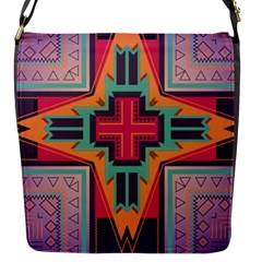 Tribal Star Flap Closure Messenger Bag (s)