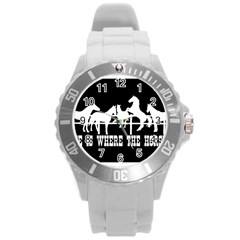 Home Is Where The Horse Is Round Plastic Sport Watch (l)