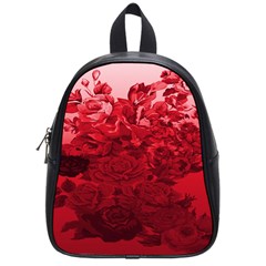 Red Tinted Roses Collage 2 School Bags (small)  by LovelyDesigns4U