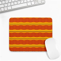 Red Waves Small Mousepad by LalyLauraFLM