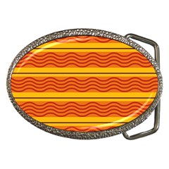 Red Waves Belt Buckle by LalyLauraFLM