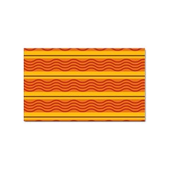 Red Waves Sticker (rectangular)