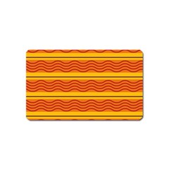 Red Waves Magnet (name Card) by LalyLauraFLM