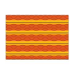 Red Waves Sticker A4 (10 Pack) by LalyLauraFLM