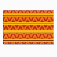 Red Waves Postcard 4 x 6  (pkg Of 10) by LalyLauraFLM