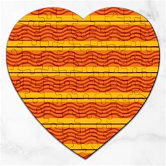 Red Waves Jigsaw Puzzle (heart) by LalyLauraFLM