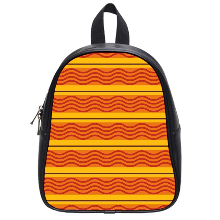 Red waves School Bag (Small)