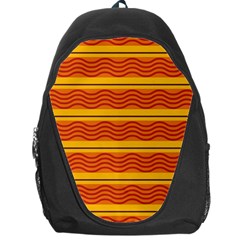 Red Waves Backpack Bag by LalyLauraFLM