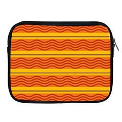 Red Waves Apple Ipad 2/3/4 Zipper Case by LalyLauraFLM