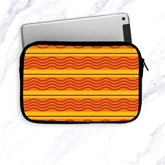 Red Waves Apple Ipad Mini Zipper Case by LalyLauraFLM