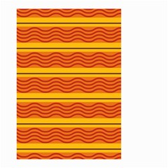 Red Waves Small Garden Flag by LalyLauraFLM