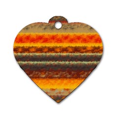 Fading Shapes Texture Dog Tag Heart (two Sides) by LalyLauraFLM