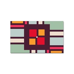 Squares And Stripes  Sticker Rectangular (100 Pack)