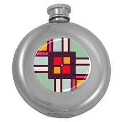 Squares And Stripes  Hip Flask (5 Oz) by LalyLauraFLM