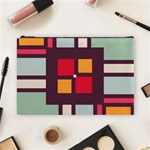 Squares and stripes  Cosmetic Bag (Large) Front