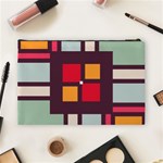 Squares and stripes  Cosmetic Bag (Large) Back