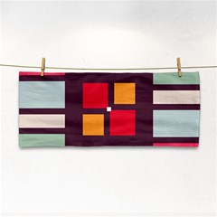 Squares And Stripes  Hand Towel by LalyLauraFLM