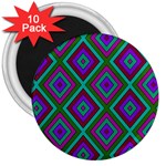 Diamond Pattern  3  Magnets (10 pack)  Front