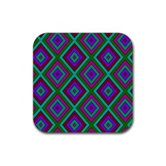 Diamond Pattern  Rubber Coaster (square)  by LovelyDesigns4U