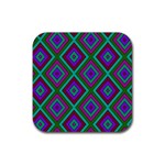 Diamond Pattern  Rubber Coaster (Square)  Front