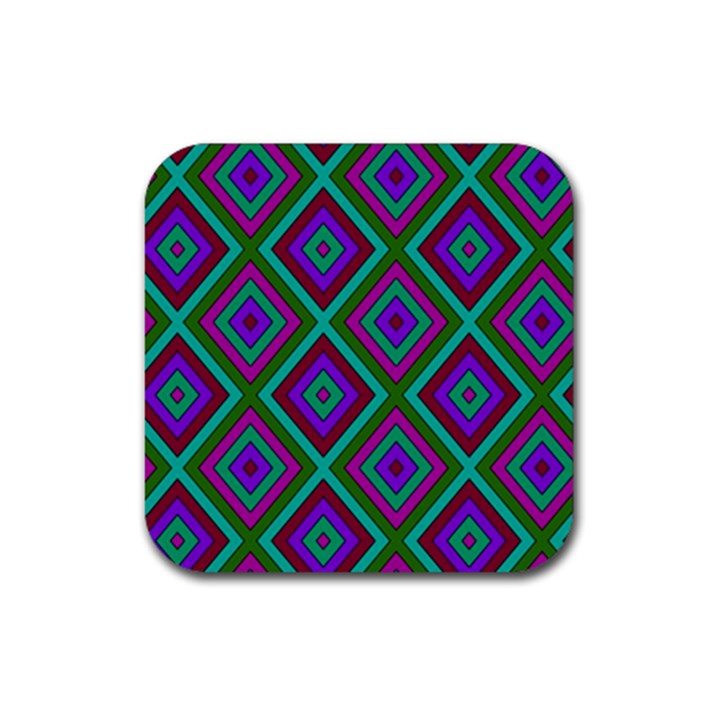 Diamond Pattern  Rubber Coaster (Square) 