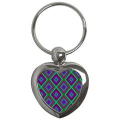 Diamond Pattern  Key Chains (heart) 