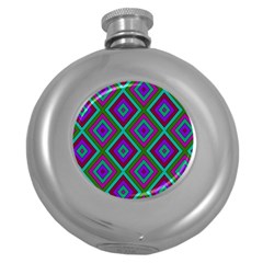 Diamond Pattern  Round Hip Flask (5 Oz) by LovelyDesigns4U