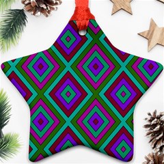 Diamond Pattern  Star Ornament (two Sides) 