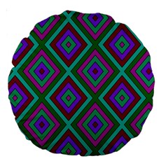 Diamond Pattern  Large 18  Premium Round Cushions by LovelyDesigns4U