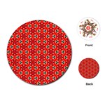 Cute Pretty Elegant Pattern Playing Cards (Round)  Front