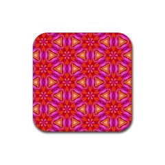 Cute Pretty Elegant Pattern Rubber Coaster (square)  by GardenOfOphir