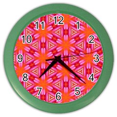 Cute Pretty Elegant Pattern Color Wall Clocks by GardenOfOphir