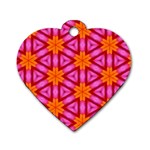 Cute Pretty Elegant Pattern Dog Tag Heart (One Side) Front