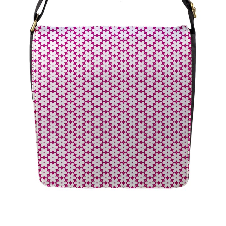 Cute Pretty Elegant Pattern Flap Messenger Bag (L) 