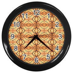 Faux Animal Print Pattern Wall Clocks (black) by GardenOfOphir