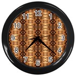 Faux Animal Print Pattern Wall Clocks (Black) Front