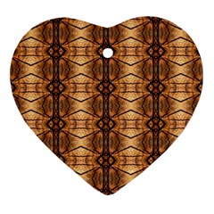 Faux Animal Print Pattern Heart Ornament (2 Sides) by GardenOfOphir