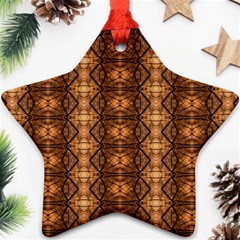 Faux Animal Print Pattern Star Ornament (two Sides)  by GardenOfOphir