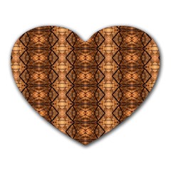 Faux Animal Print Pattern Heart Mousepads by GardenOfOphir