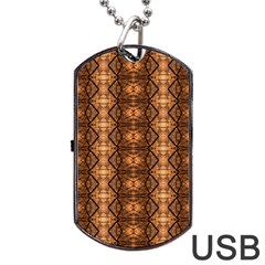 Faux Animal Print Pattern Dog Tag Usb Flash (two Sides)  by GardenOfOphir