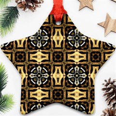 Faux Animal Print Pattern Star Ornament (two Sides)  by GardenOfOphir