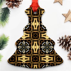 Faux Animal Print Pattern Christmas Tree Ornament (2 Sides) by GardenOfOphir