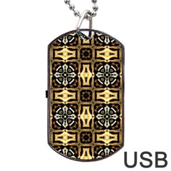 Faux Animal Print Pattern Dog Tag Usb Flash (two Sides)  by GardenOfOphir